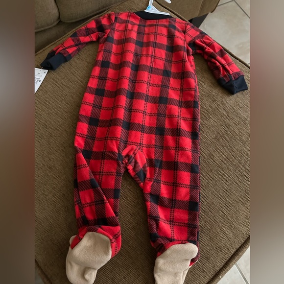 NWT Carter’s Baby Holiday Bear Zip-Up Fleece Sleep and Play Pajamas - Picture 15 of 16